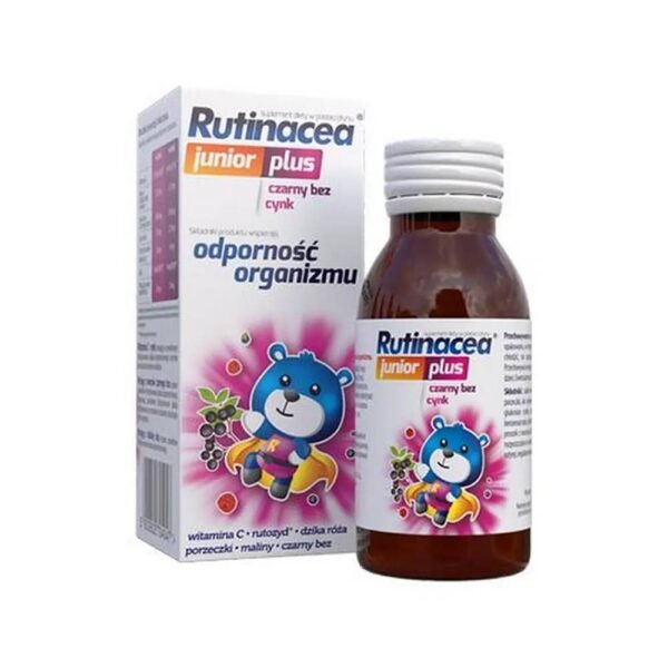 Rutinacea Junior Plus is a dietary supplement in the form of a liquid that helps maintain the immunity of children over 3 years old.