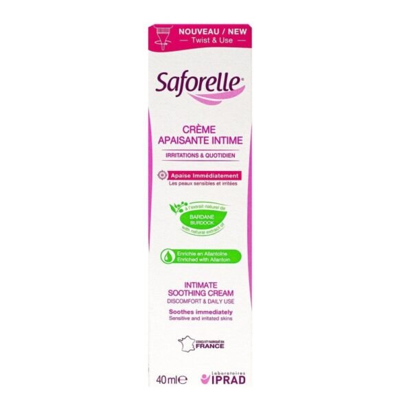 Saforelle soothing cream soothes irritations and feelings of discomfort in mucous membranes and sensitive, dry or irritated skin.