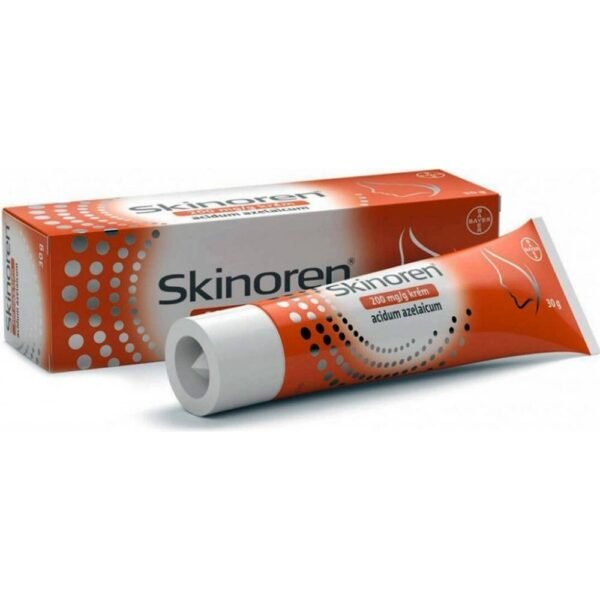 Skinoren cream contains the medicinal substance Acidum azelaicum. It works against the bacterium Propionibacterium Acnes, which is the main cause of acne.