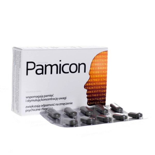 Pamicon is a dietary supplement containing ingredients that support memory, stimulate concentration and increase resistance to mental and physical fatigue.