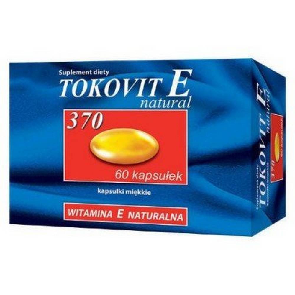 tokovit e 370 natural capsule 60 pieces Tokovit E 370 natural – complemento alimenticio que contiene vitamina E natural aislada de aceites vegetales. El producto está destinado a adultos.