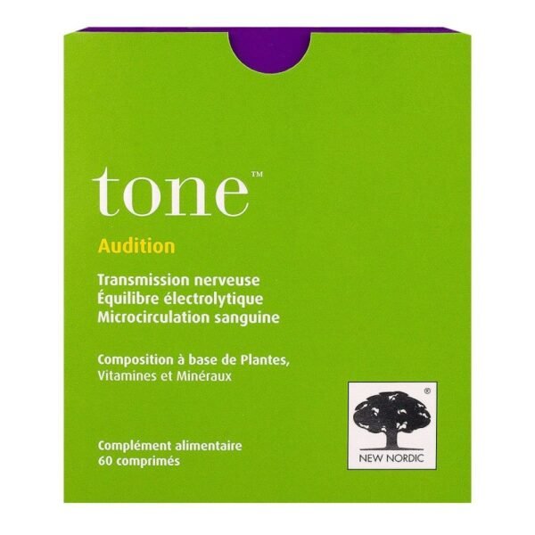 Tone audition New Nordic is a food supplement that promotes nerve transmission, electrolyte balance and blood microcirculation for good hearing.