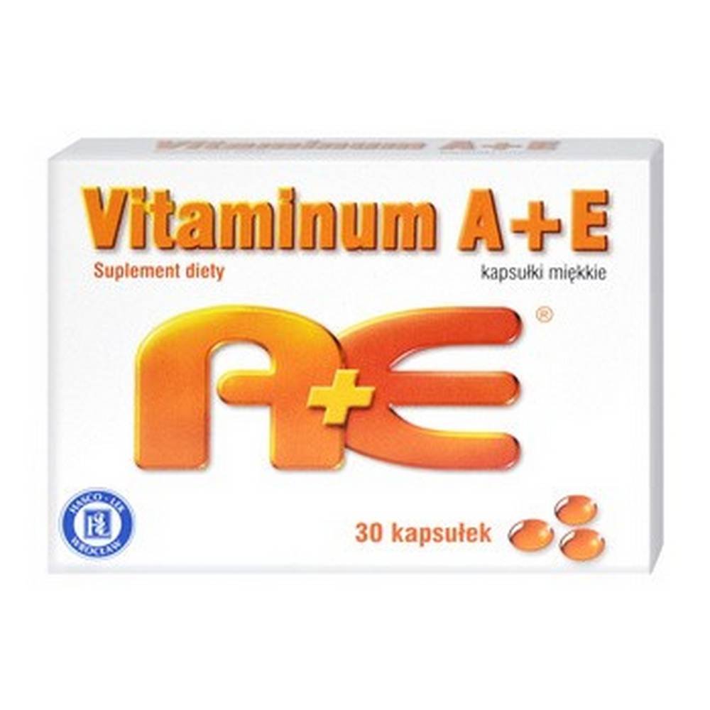 vitamin a e soft capsules 30 pieces Vitamina A + E – complemento alimenticio que complementa la dieta con vitaminas A y E. El producto está destinado a adultos y personas que viven en un ambiente contaminado, están expuestas al estrés y siguen una dieta (baja en calorías).