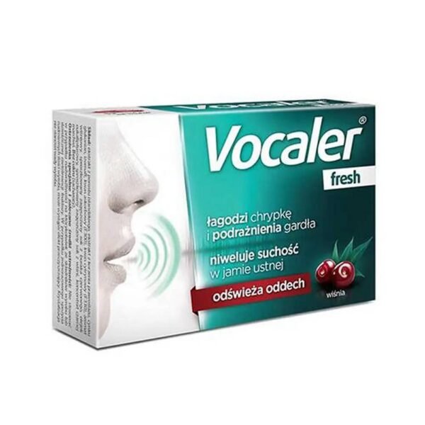 Cherry flavored lozenges for hoarseness and throat irritation, dry mouth, for fresh breath.