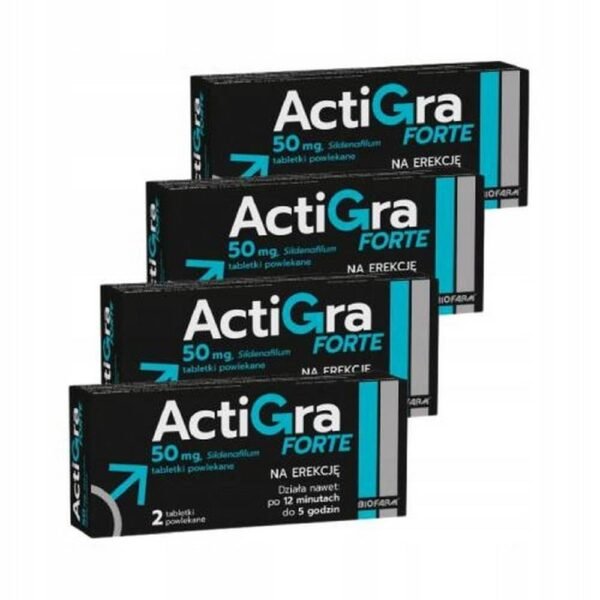 Actigra Forte helps relax the blood vessels in the penis, increasing blood flow to the penis during sexual arousal.