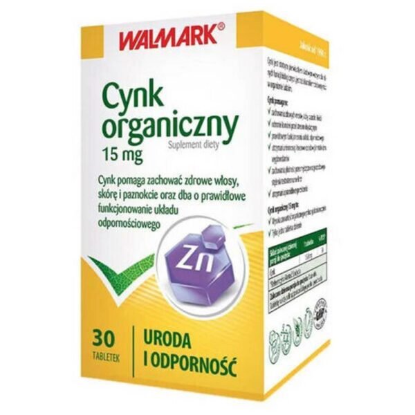 Organic   zinc   – a food supplement that contains zinc in the form of an organic salt (gluconate). Product for adults and teenagers.