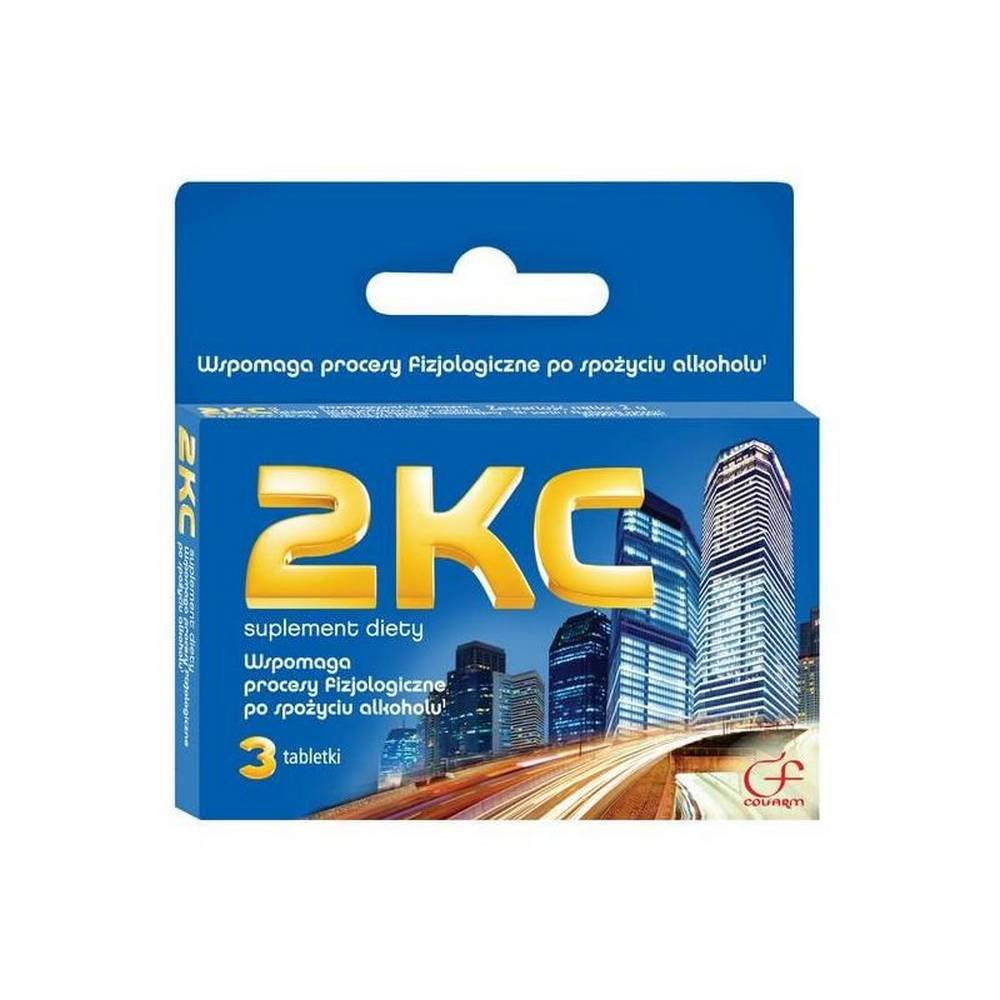 2 kc 3 tabl 2KC est un complément alimentaire destiné aux adultes souffrant de symptômes de gueule de bois.