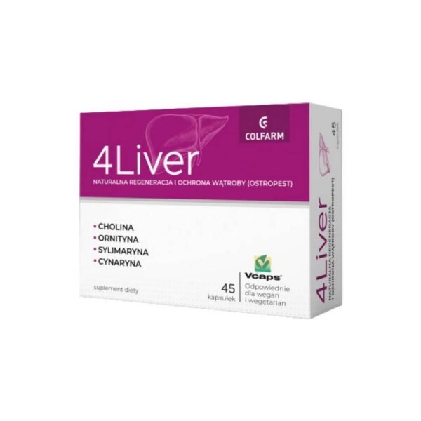4LIVER nutritional supplement for the proper functioning of the liver.