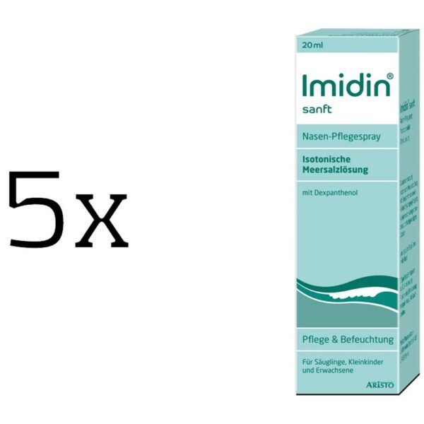 IMIDIN sanftes Nasenpflegespray isotonische Meersalzlösung.