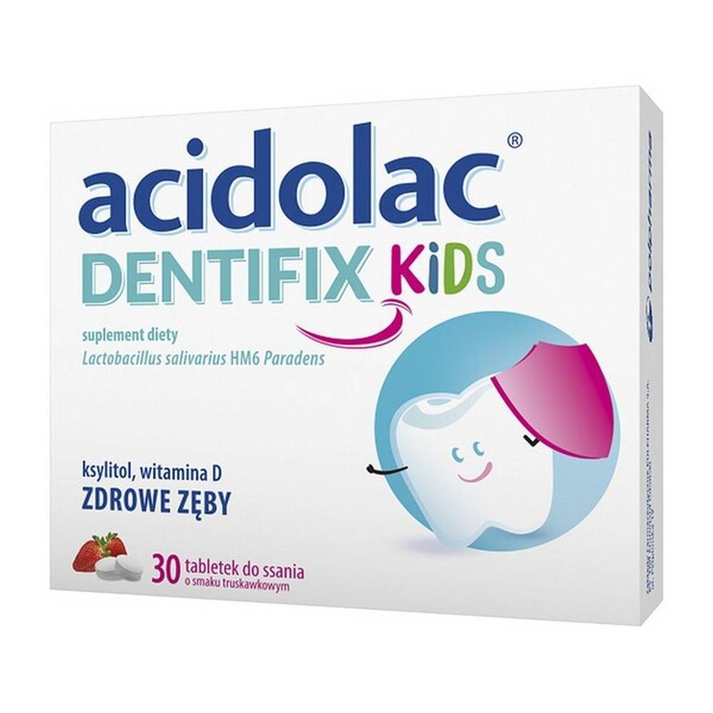 Acidolac Dentifix Kids, lozenges, strawberry flavor, 30,POLPHARMA