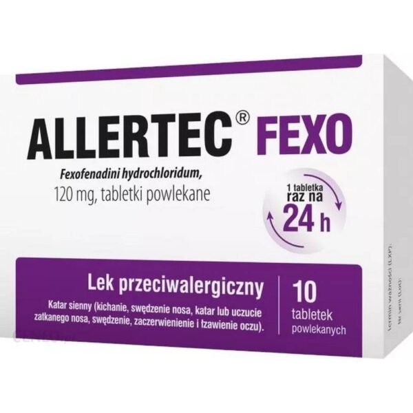 Allertec Fexo contains fexofenadine hydrochloride, which is an antihistamine.