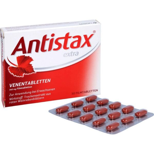 Antistax Extra improves blood circulation and protects blood vessels.