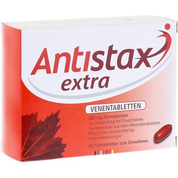 Antistax extra is used in adults to treat complaints of leg vein disease (chronic venous insufficiency), which manifest themselves, for example, in pain and heaviness in the legs, varicose veins, night leg cramps, itching and swollen legs (leg oedema).