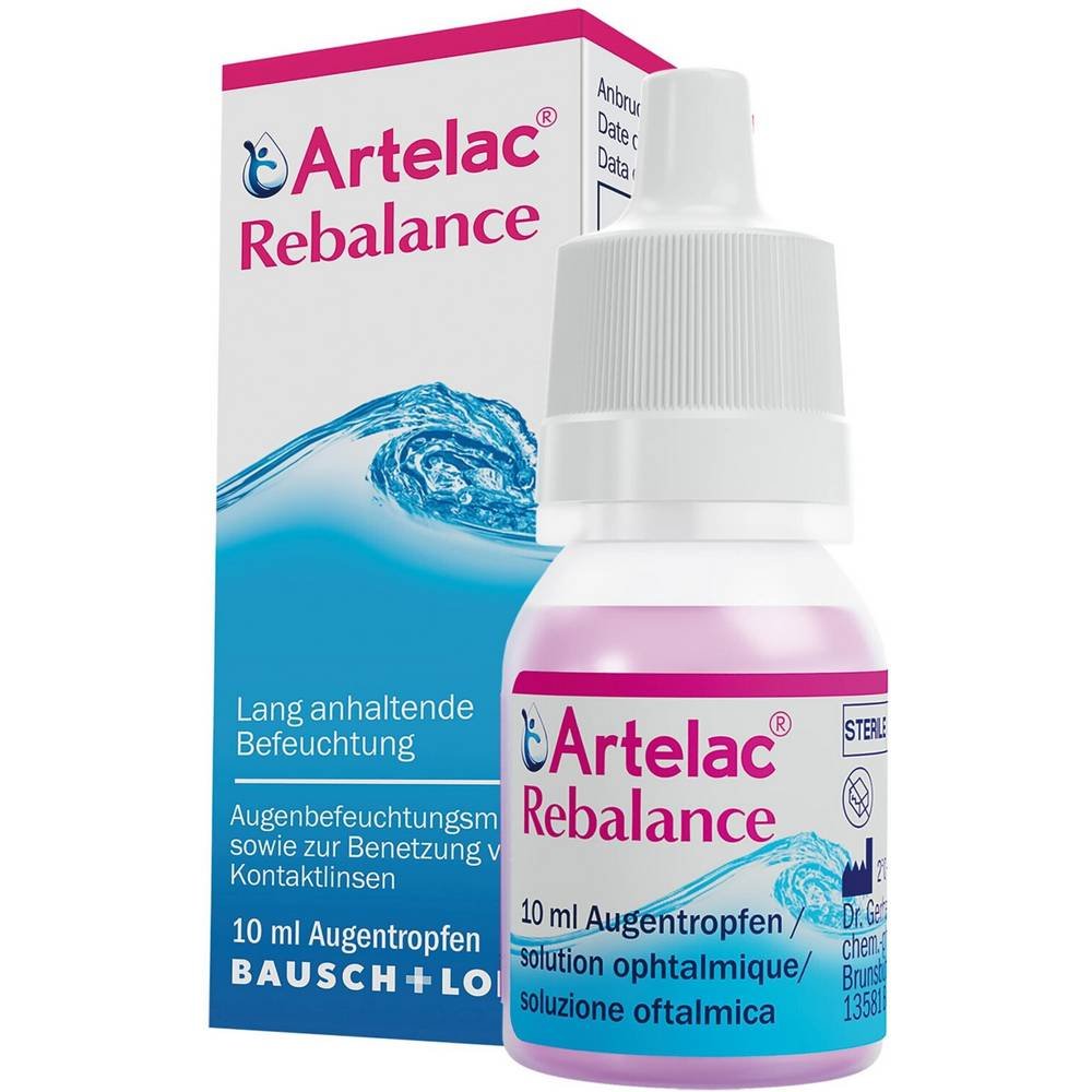 artelac rebalance augentropfen 10 ml Artelac® Rebalance Soothing Eye Drops обеспечивают облегчение, дополняя естественную слезную пленку дополнительными электролитами и увлажняя глаза.