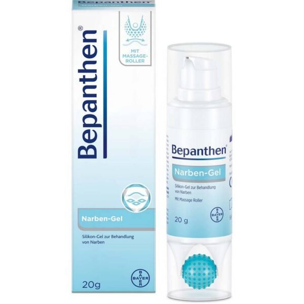 Bepanten gel with massage roller, silicone gel for treatment of scars.