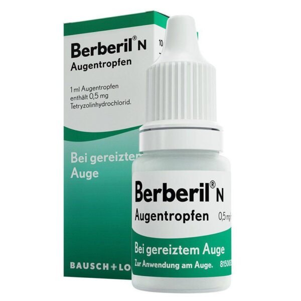 Berberil N eye drops with thiotriazoline soothe irritated eyes in minutes.