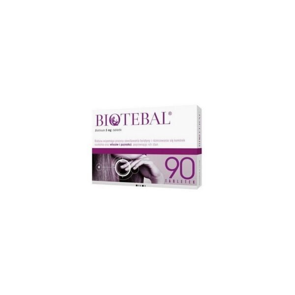 Biotebal tablets are a drug that replenishes the deficiency of biotin, that is, B vitamins, and can be used to treat symptoms of biotin deficiency such as: hair loss, excessive fragility of hair, inflammation around the eyes, nose or mouth, and impaired nail growth. .