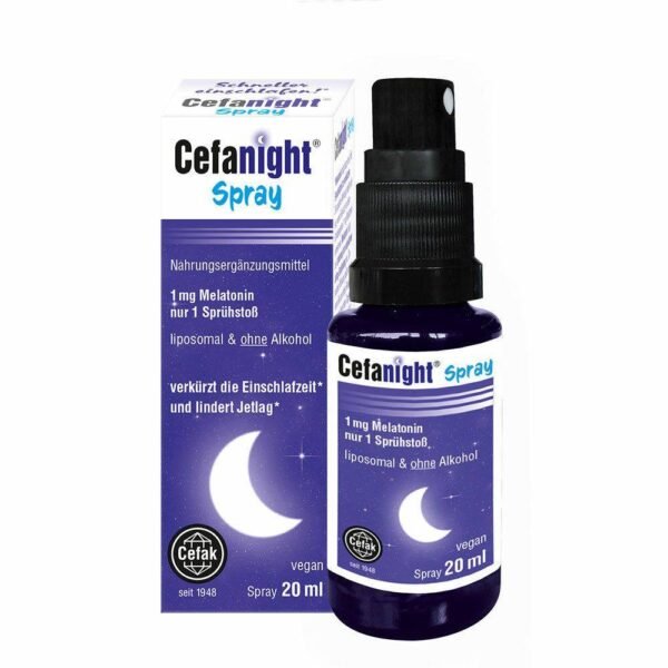 Cefanight is a practical and pleasant tasting melatonin spray that will help you fall asleep faster.