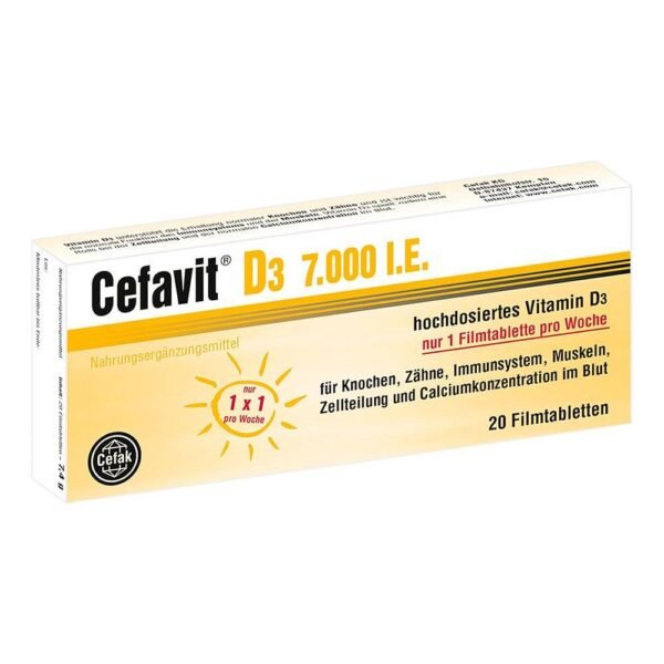 Cefavit® D3 7000 IU is a high-quality preparation for targeted additional supply of vitamin D.