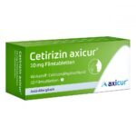 Cetirizin axicur relief of allergy-related symptoms such as sneezing, runny and stuffy nose, itchy and watery eyes, rash.