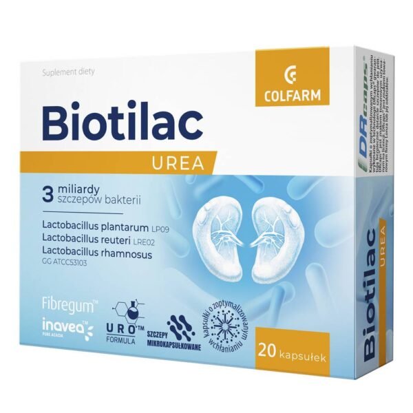 DescriptionBiotilac Urea is a supplement designed for adults to supplement the diet with probiotic bacteria.