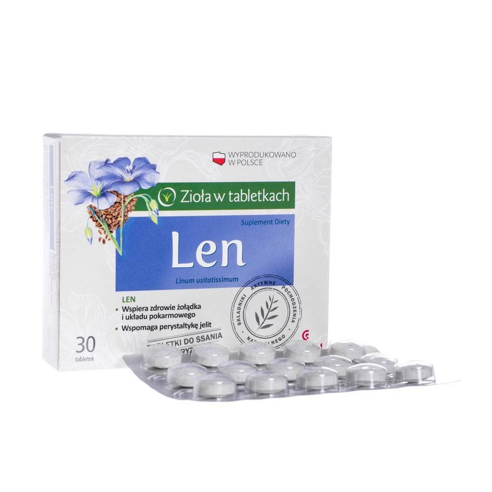 colfarm len 30 tabl Supports intestinal motility and promotes its proper functioning.