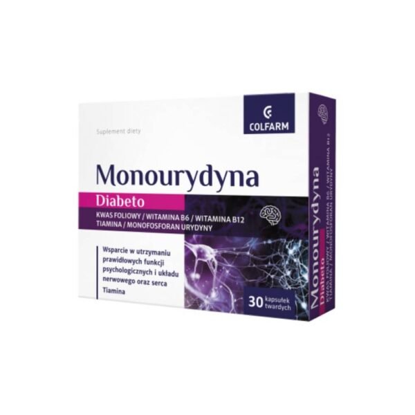Colfarm Monuridi supports the proper functioning of the nervous system, proper psychological functions, and energy metabolism.