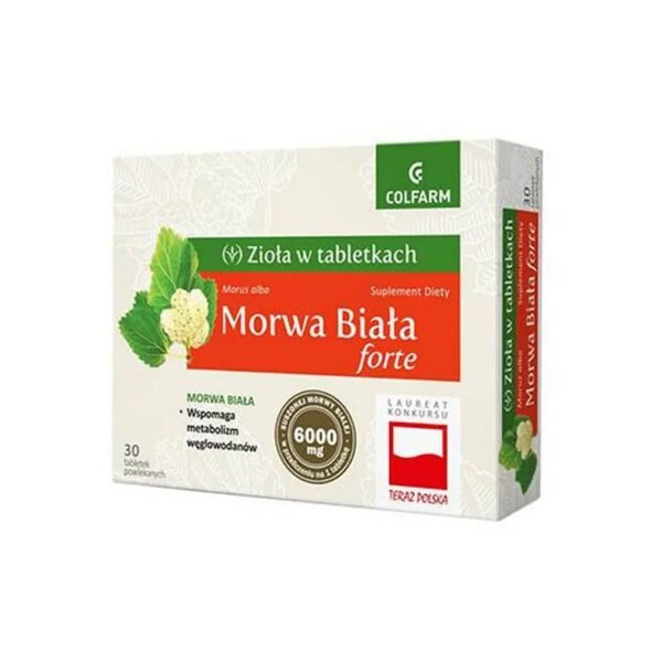 Colfarm White Mulberry forte is a preparation containing white mulberry leaf extract of natural origin, which helps maintain the balance of carbohydrate metabolism in the body.