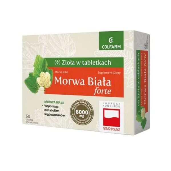 Colfarm White Mulberry forte is a preparation containing white mulberry leaf extract of natural origin, which helps maintain the balance of carbohydrate metabolism in the body.