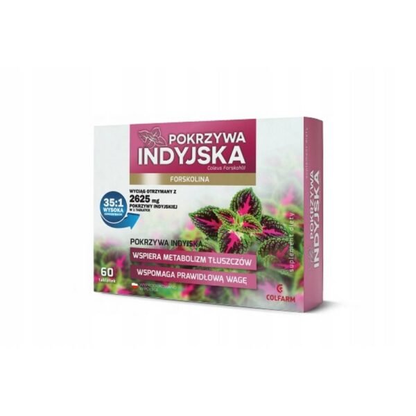Colfarm Indian Nettle is a dietary supplement containing Indian nettle root extract for people trying to lose weight.