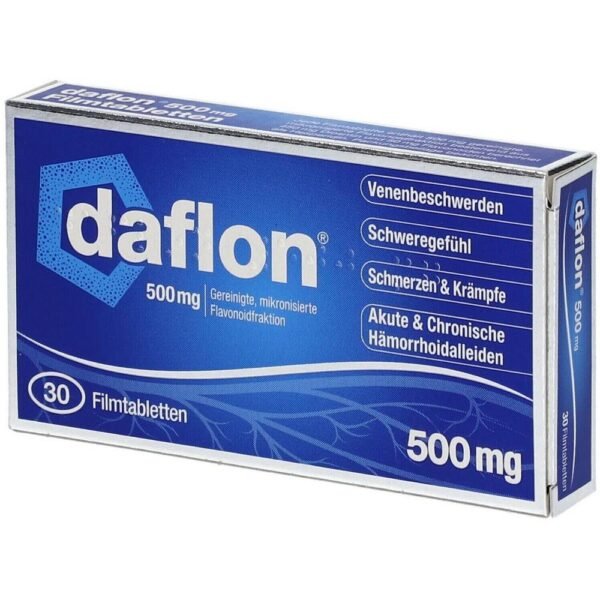 Daflon reduces both excessive distensibility and pathologically increased permeability of vascular walls to blood fluid.