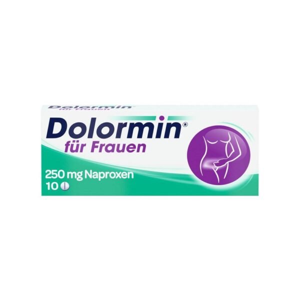 Dolormin® for women long-acting for menstrual pain and spasms.