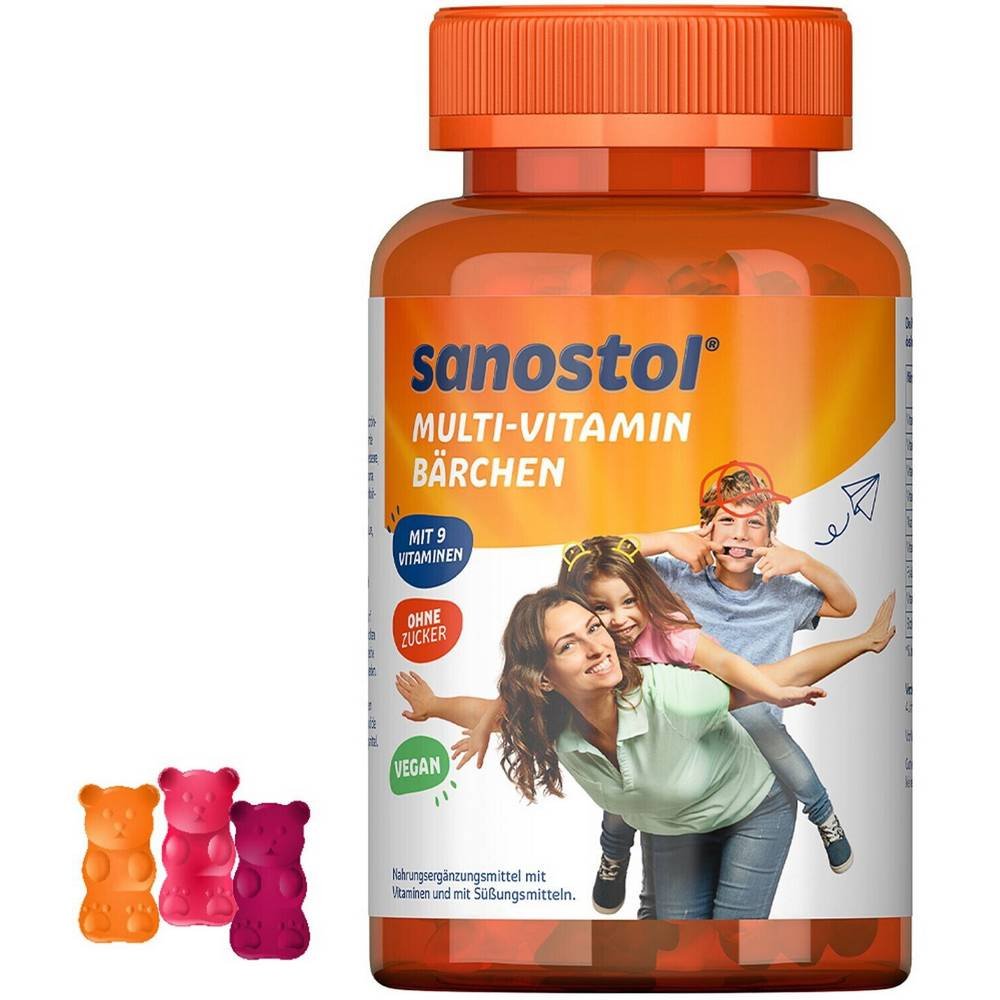 dr kade sanostol multi vitamin barchen 60 stk Multivitamin bears from Sanostol contain vitamins C and D, which contribute to the normal functioning of the immune system.