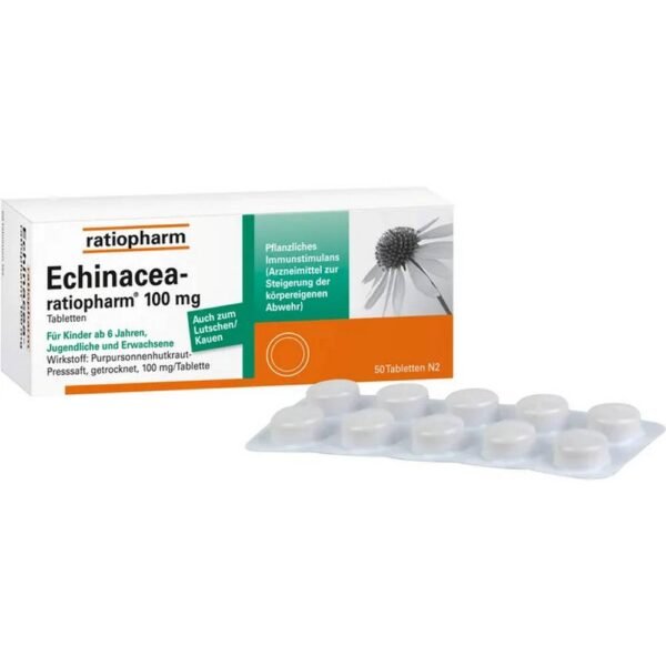 Echinacea-ratiopharm® is a herbal immunostimulant (a drug for increasing the body's own defenses) used to treat frequently recurring respiratory and urinary tract infections.