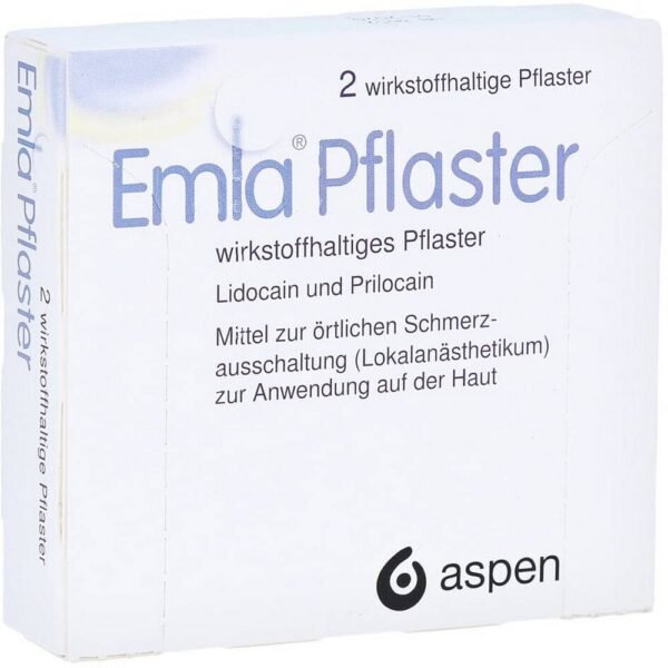 The EMLA patch locally anesthetizes the skin and thereby reduces pain in the treated area of ​​the skin.