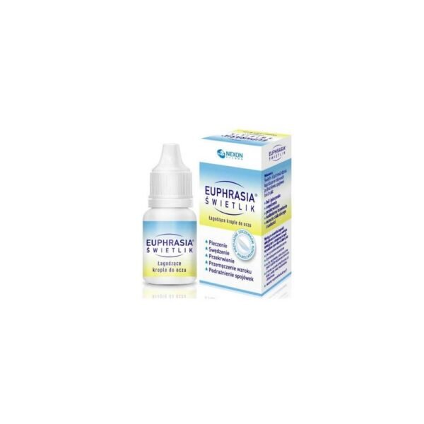 Euphrasia eyebright is a medicinal product in the form of eye drops that relieves irritation of the conjunctiva and eye fatigue.