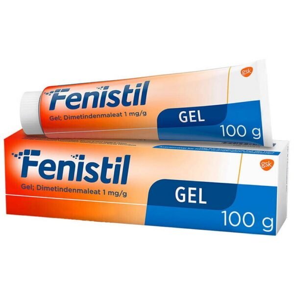 Fenistil Gel is an antihistamine for external use that is used to relieve skin itching associated with hives, insect bites, eczema, and mild sunburn and household burns.