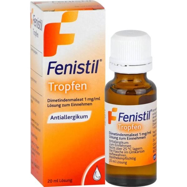 Fenistil drops relieve symptoms of allergic reactions such as itching, rash and runny nose.
