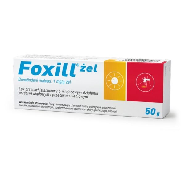 Foxil is a drug that soothes skin damage - reduces itching and swelling from bites, burns (first degree), and urticaria.