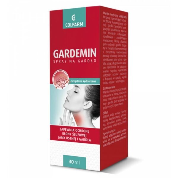 GARDEMIN protects the mucous membrane of the mouth and throat.