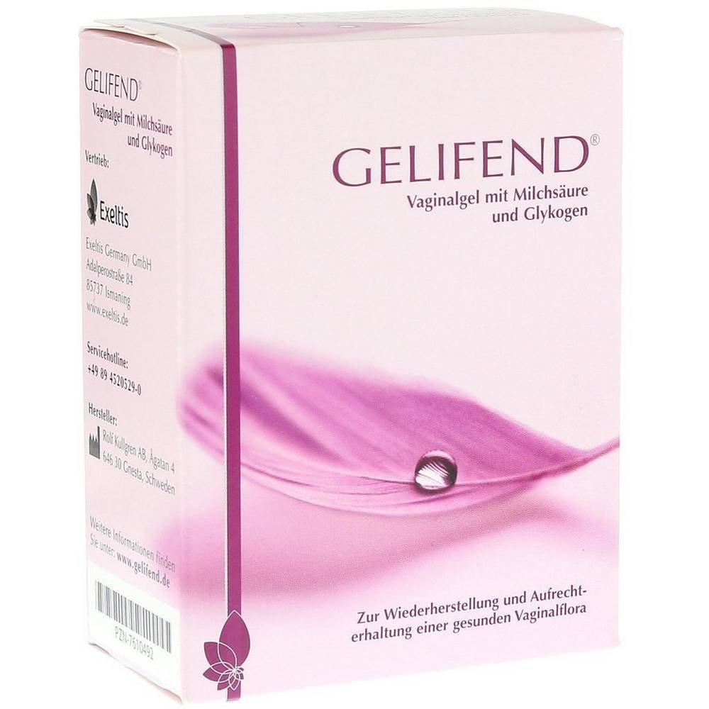 gelifend vaginalgel 7 x 5 ml Gel Gelifend pour le traitement de la vaginose bactérienne avec de l'acide lactique et du glycogène.