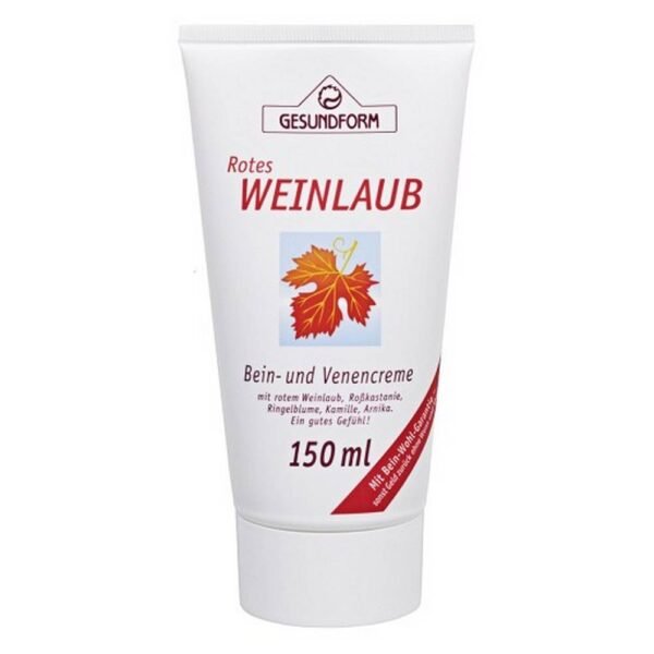 Gesundform Rotes Weinlaub is a high-quality cream for the care of heavy and tired legs.