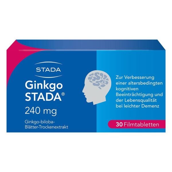 Ginkgo STADA® ist ein pflanzliches Heilmittel zur Verbesserung des altersbedingten kognitiven Verfalls und der Lebensqualität bei leichter Demenz.