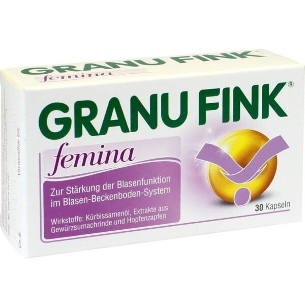 Granu Fink Femina enhances bladder function, reduces frequent urination, and calms the nervous bladder.