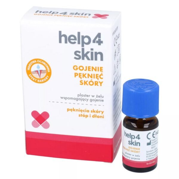 Help4Skin, a gel patch that promotes the healing of small wounds and cracks on the skin of the legs and arms.