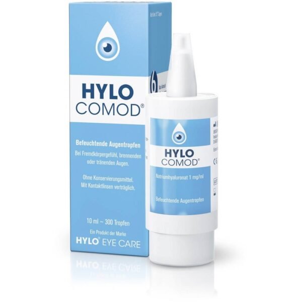 Hylo Comod is used for mild to moderate dry eye syndrome in the postoperative period.