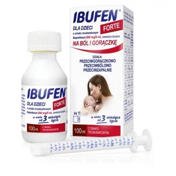 Ibufen children's forte is a medicine in syrup form intended for children, used to combat pain, fever and inflammation.