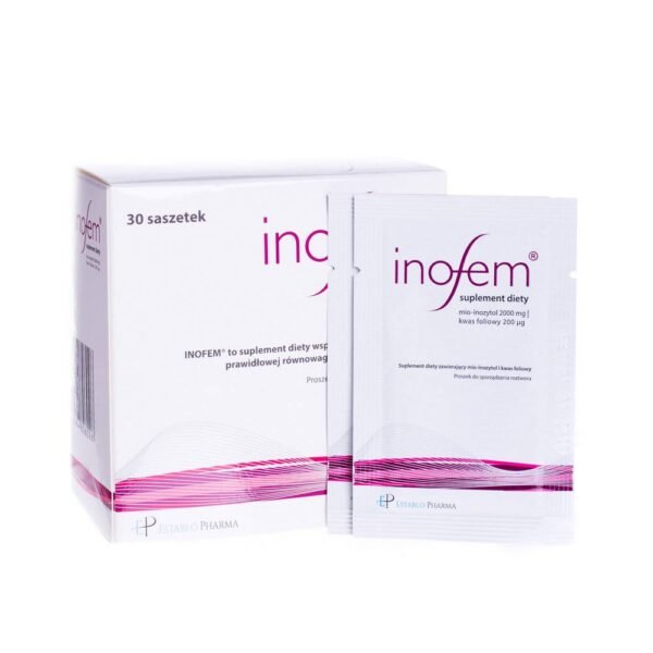 Inofem is a dietary supplement containing myo-inositol and folic acid that helps maintain proper hormonal balance in women.