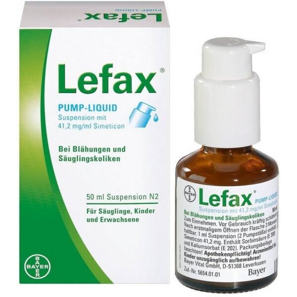 Lefax Pump-Liquid helps quickly and gently relieve colic and flatulence in infants.