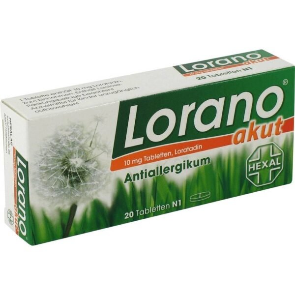 Lorano Akut for relief of symptoms of allergies and atopic dermatitis (neurodermatitis).